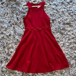 10 Girls Red Holiday Christmas Church Dress worn once. Boutique. Size 10
